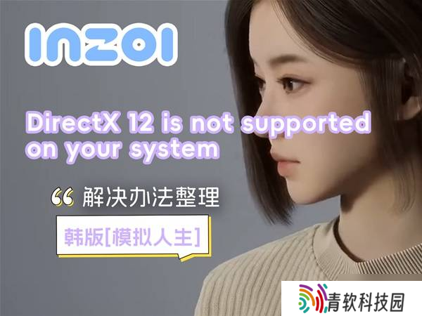 《云族裔inzoi》DirectX12报错问题解决方法 DirectX12报错怎么办