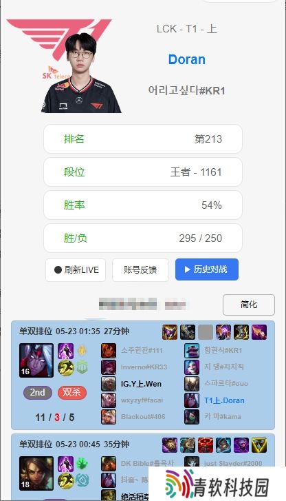 shy化？继上单豹女之后，Doran韩服操刀上单韦鲁斯？狂砍11-3-5的华丽战绩