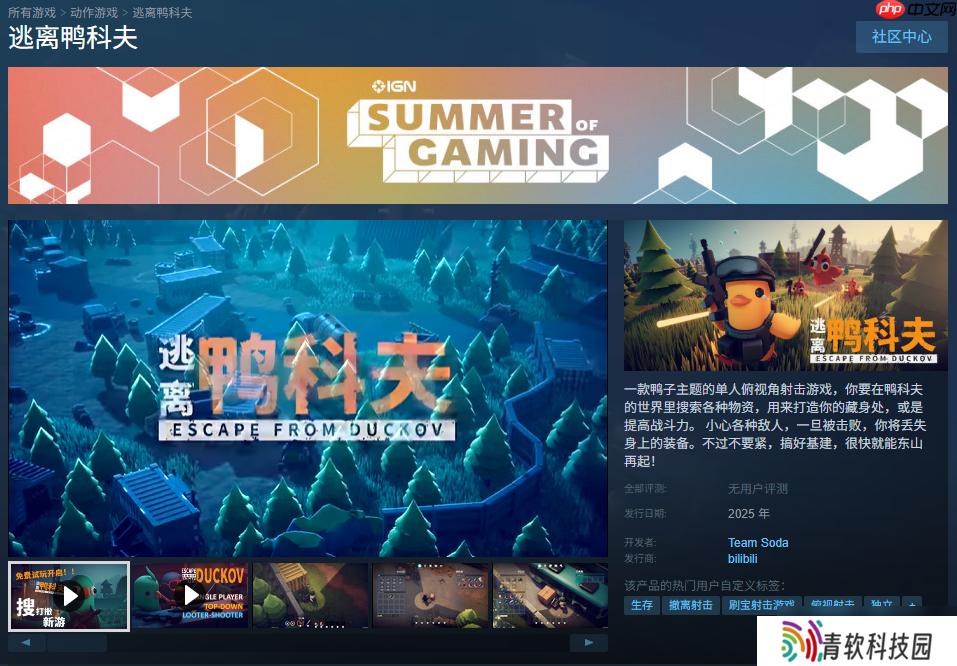 当鸭子遇上硬核战术 搜打撤新游《逃离鸭科夫》登陆Steam新品节