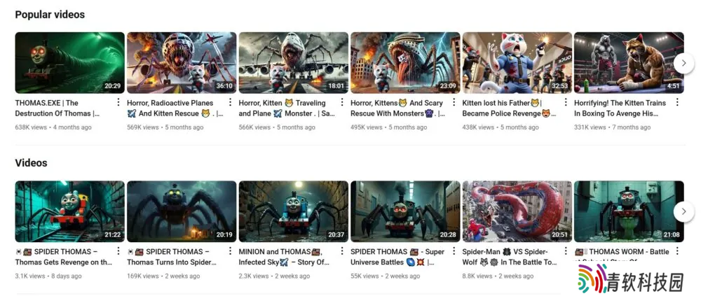 YouTube 上 AI 生成的儿童惊悚视频泛滥，平台监管面临挑战