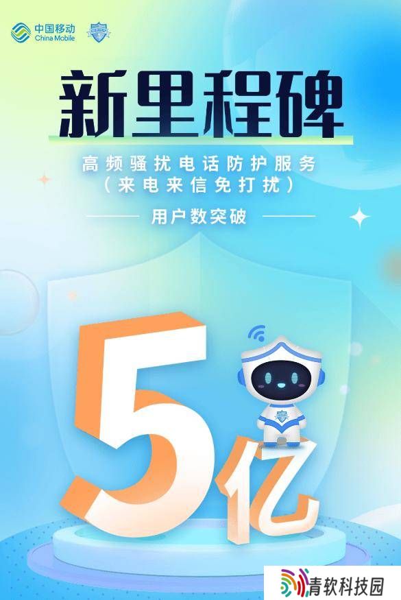 中国移动防骚扰服务大受欢迎，超5亿用户选择高频骚扰电话防护