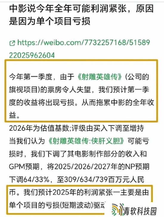肖战《射雕英雄传》票房不佳，中影财报曝显著亏损，未来何去何从？