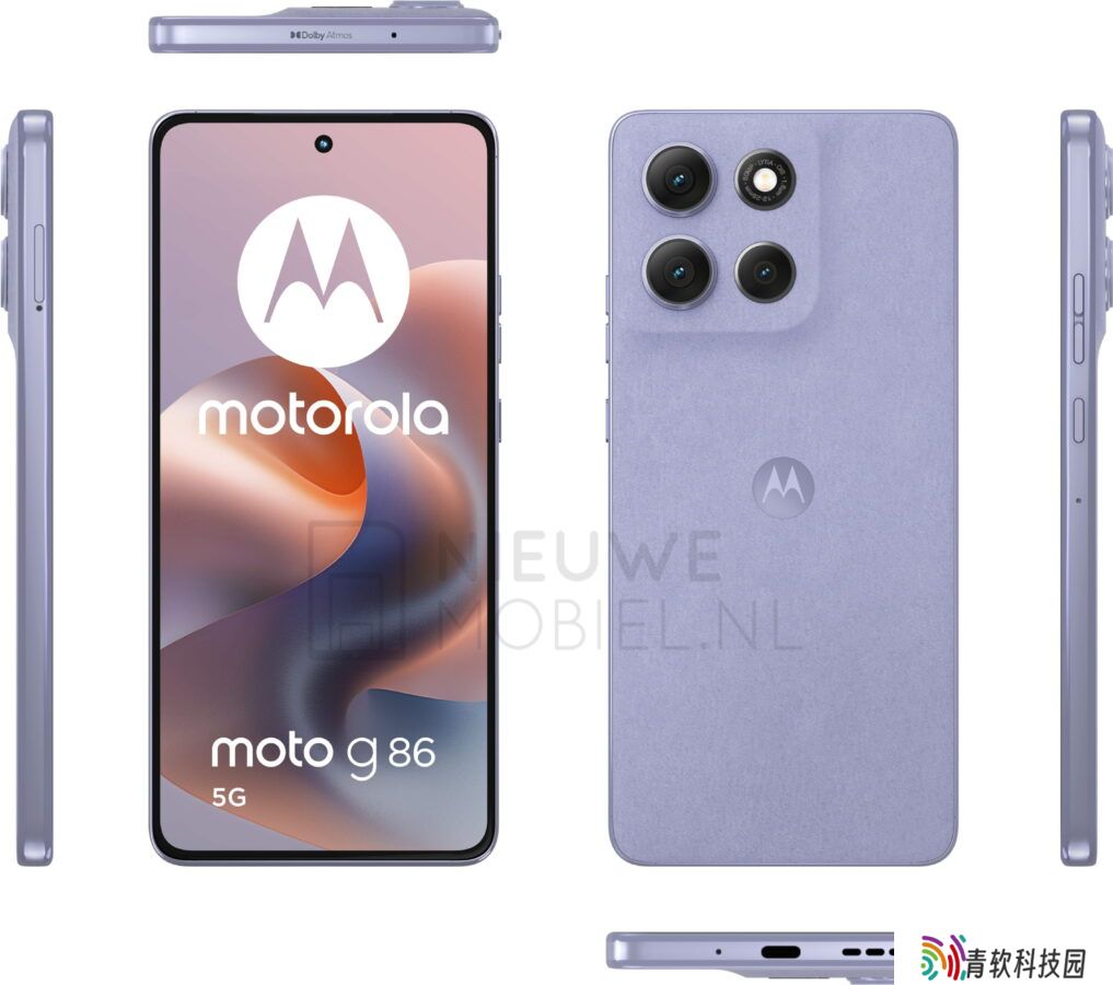 摩托罗拉 Moto G86 5G 手机渲染图首曝：Edge 风格、5000 万主摄，预估售 330 欧元