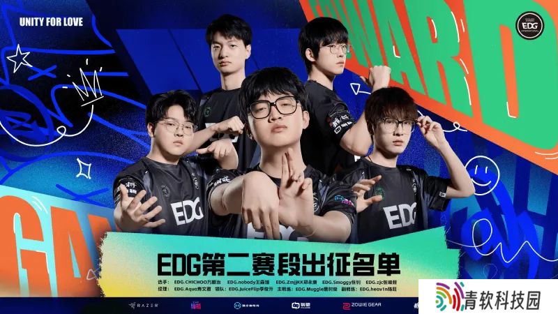 第二赛段EDG大名单：CHICHOO/nobody/Smoggy/zjc/ZmjjKK